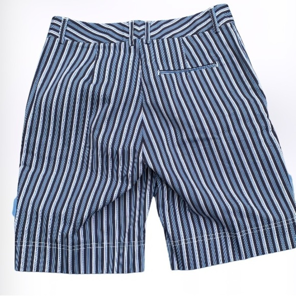 NWT Bugatchi Women size 2 striped “midnight” shorts Golf Shorts - Picture 3 of 8